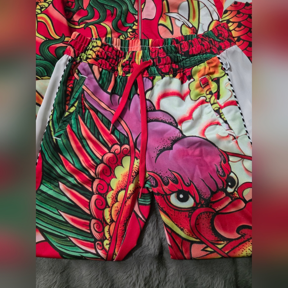 Adidas Originals Rita Ora Dragon Print 3 Piece Set Size Small - Picture 9 of 16